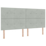 ZNTS Bed Frame Light Grey 200x200 cm Velvet 3344963