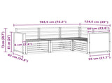 Sofa Sets 4 pcs Solid Acacia Wood 3384280