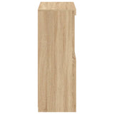 Side Cabinet with LED Lights Sonoma Oak Engineered Wood 836625