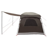 Family Tent with Roof Brown Grey 320 x 210 x 180 cm Polyester 42029000
