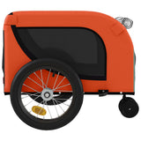 Pet Bike Trailer Orange and Black Oxford Fabric and Iron 94019