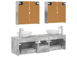 Bathroom Furniture Set 5 pcs Concrete Grey 3406730