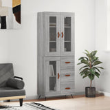 Highboard Grey Sonoma 69.5x34x180 cm Engineered Wood 3198575