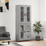 Highboard Grey Sonoma 69,5x34x180 cm Engineered Wood 3198575