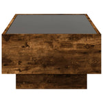 ZNTS Coffee Table with LED Smoked Oak 90x50x30 cm Engineered Wood 847522