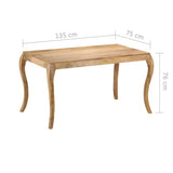 Dining Table 135x75x76 cm Solid Mango Wood 247114