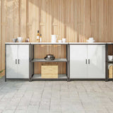 Kitchen Storage Set HATTEM 3 pcs Silver Galvanised Steel 3392678