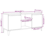 TV Cabinet with Metal Legs Sonoma Oak 103.5x35x50 cm 805971