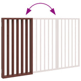 Dog Gate Foldable 3 Panels Brown 150 cm Poplar Wood 352198