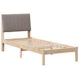 Bed Frame with Headboard Brown 80 x 200 cm Solid Pine Wood 878922