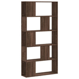 Bookcase 5-Tier Brown Oak 80.5x23.5x162.5 cm Engineered Wood 852777