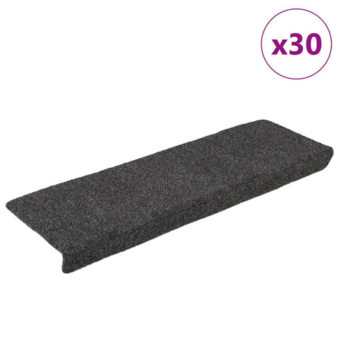 ZNTS Stair Mats Self-adhesive 30 pcs Anthracite 65x21x4 cm 3365699