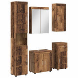 Bathroom Furniture Set TULUM 5 pcs Old Wood 60 x 34 x 63 cm 3398062