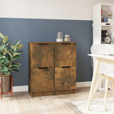 ZNTS Sideboards 2 pcs Smoked Oak 30x30x70 cm Engineered Wood 817019