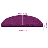 Stair Mats 30 pcs 56x17x3 cm Pink Half Round 3365809