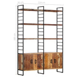 4-Tier Bookcase 124x30x180 cm Solid Reclaimed Wood 284415