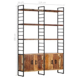 4-Tier Bookcase 124x30x180 cm Solid Reclaimed Wood 284415
