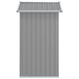 Garden Shed Grey 126x97.5x177 cm Galvanised Steel 316234