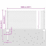 Welded Wire Fence 100 x 0.6 m Hot-Dip Galvanised Steel 3337064