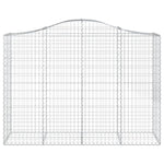 Arched Gabion Baskets 14 pcs 200x50x140/160 cm Galvanised Iron 3145694