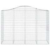 Arched Gabion Baskets 14 pcs 200x50x140/160 cm Galvanised Iron 3145694
