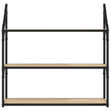 3-Tier Wall Shelf Sonoma Oak 80x21x78.5 cm Engineered Wood 835455