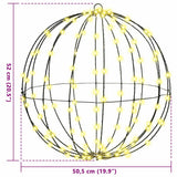 Ball with 320 LEDs 2 pcs Warm white 50 cm Metal 42019111