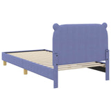 Children's Bed Frame with Headboard Jeans Blue 90 x 200 cm 42011228