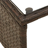 Garden Sofa with Table and Cushions L-Shaped Brown Poly Rattan 365573