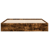 Bed Frame without Mattress Smoked Oak 200x200 cm 3280990