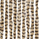 Fly Curtain Beige and Brown 100x200 cm Chenille 377389