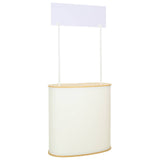 Trade Show Counter Light Brown and White 90 x 48 x 200 cm 42046603