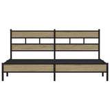 Metal Bed Frame without Mattress Sonoma Oak 200x200 cm 3308498