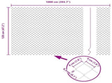 Chainlink Fence with Post 10 x 1.2 m PVC-Coated Steel Grey Mesh 3336269