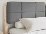 Bed Frame with Upholstered Headboard Light Grey 140 x 190 cm 877984