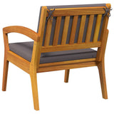 Garden Chair with Cushion 2 pcs Oil Natural Solid Acacia Wood 4106469