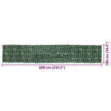 Balcony Screen with Dark Green Leaves 600x100 cm 315490