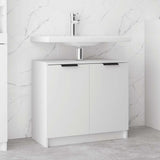 Bathroom Cabinet White 64.5x33.5x59 cm Engineered Wood 811304