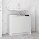 Bathroom Cabinet White 64.5x33.5x59 cm Engineered Wood 811304