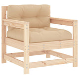 Garden Chairs with Cushions 2 pcs Solid Wood Pine 825562