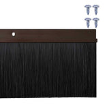 Screw-on Door Brush Seals 12 pcs Brown 100 cm Aluminium Alloy 42019449