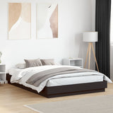 Bed Frame with LED without Mattress Black 150x200 cm King Size 3209787