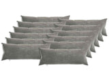 Cushion with Pillow HEERLEN 12 pcs Dark Grey Chenille Fabric 925776
