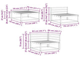 Outdoor Sofa Set 8 pcs Natural Solid Acacia Wood 3367317