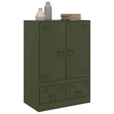 Highboard Olive Green 67x39x95 cm Steel 841809