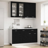 Kitchen Unit LYON 4 pcs Black Oak Engineered Wood 3438356
