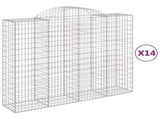 Arched Gabion Baskets 14 pcs 200x50x160/180 cm Galvanised Iron 3146395