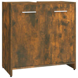 Bathroom Cabinet Smoked Oak 60x33x60 cm Engineered Wood 815525