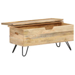 ZNTS Chest 90x40x45 cm Solid Mango Wood 289635