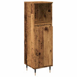 Bathroom Cabinet Old Wood 30x30x100 cm Engineered Wood 857205